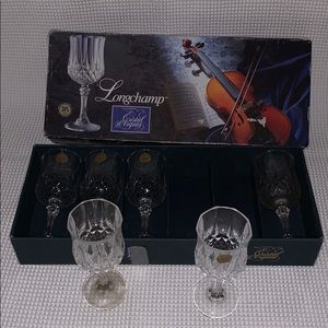 Longchamp lead crystal wine glasses